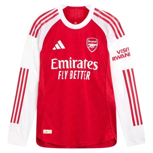 2025-2026 Arsenal Authentic Long Sleeve Home Shirt (Arteta 8)-SoccerKits Hub | Buy Soccer Jerseys Online